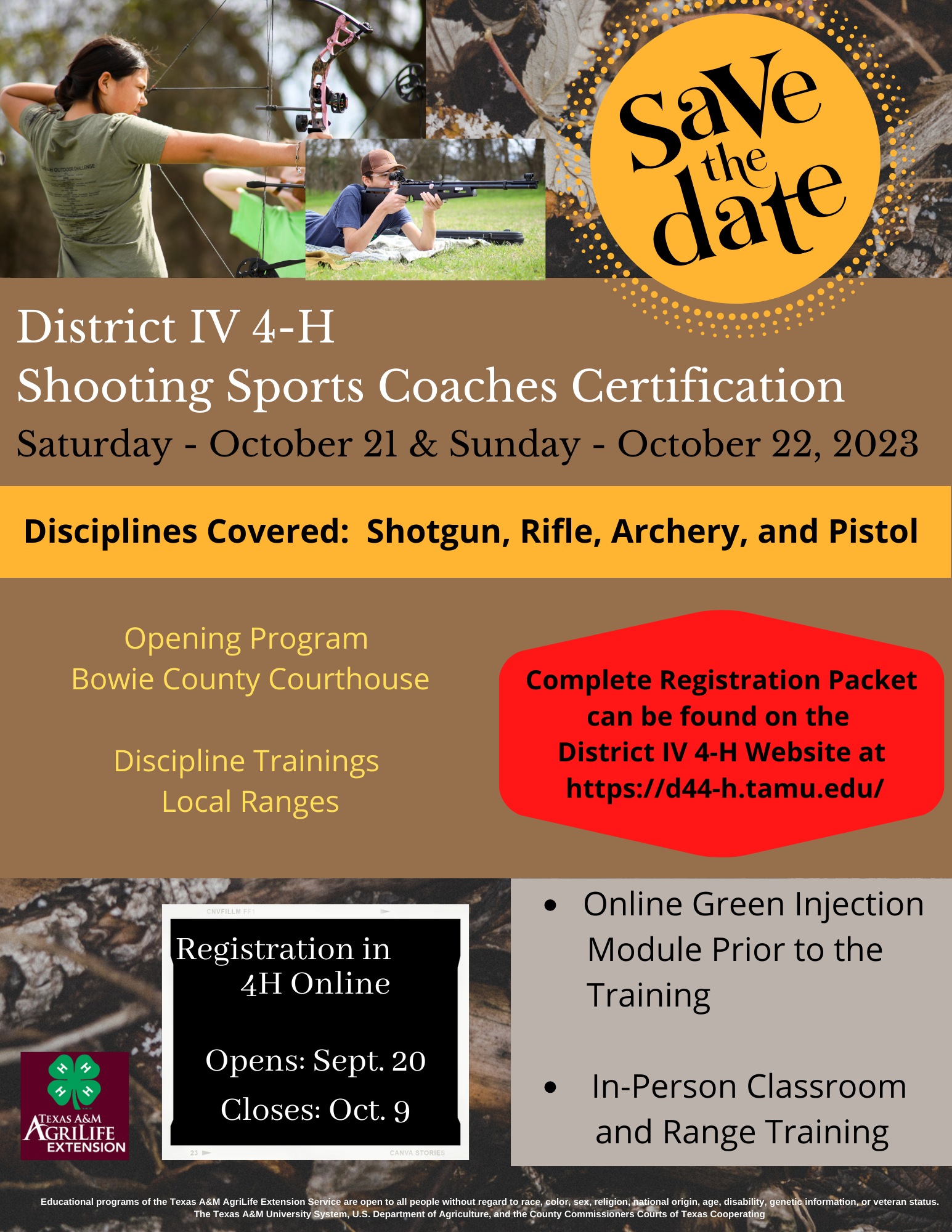 2023 District IV 4-H Shooting Sports Coaches Training | District